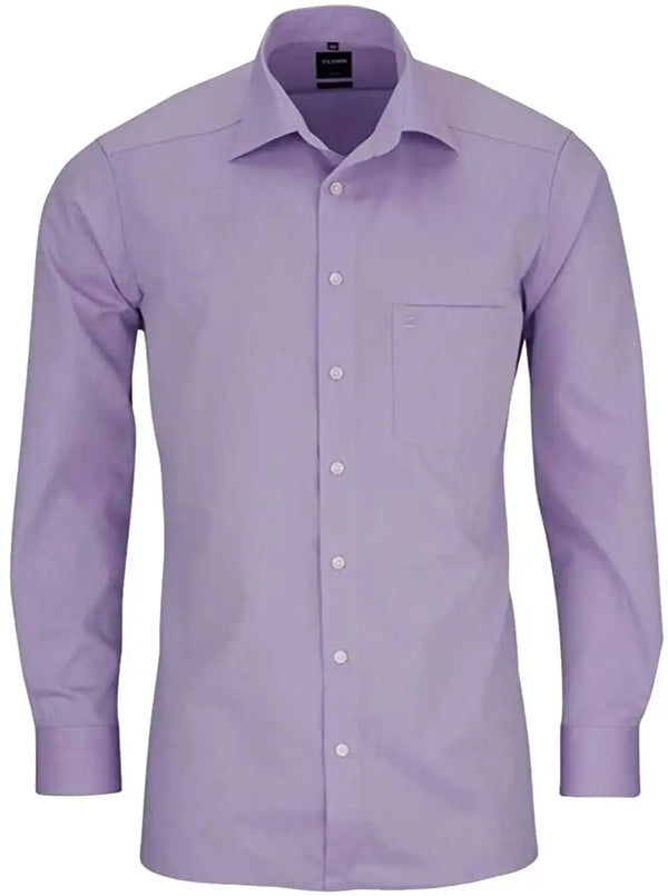 Olymp Long Sleeve Modern Fit Shirt Lilac