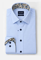 Olymp Luxor Modern Fit Sky Blue Non Iron Shirt Northern Ireland
