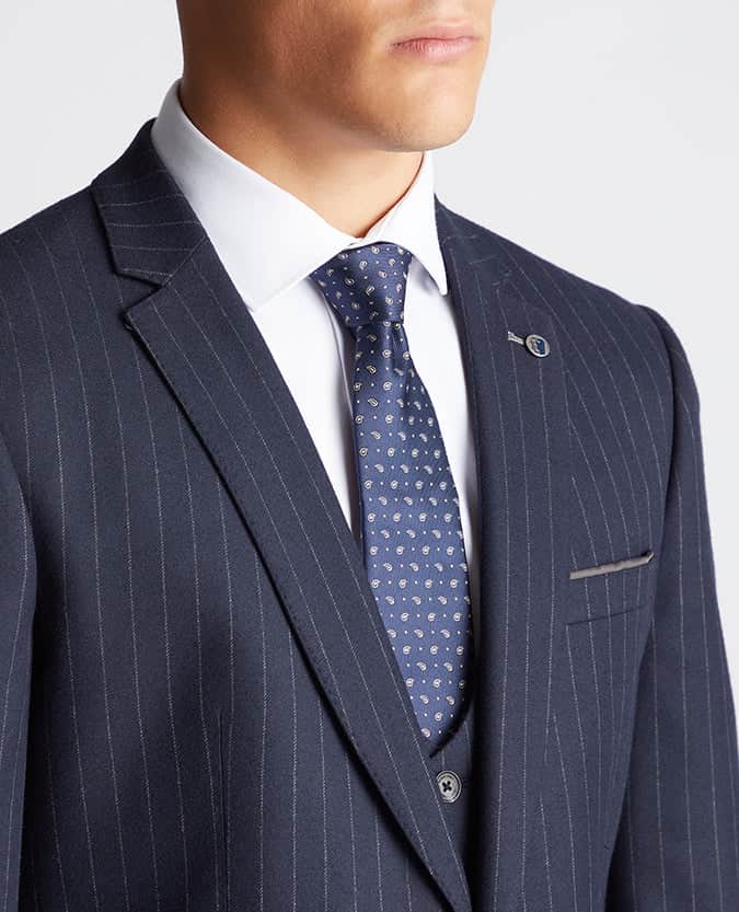 Remus Uomo Mens Palucci 3 Piece Suit 32251/78 Navy Pinstripe Northern