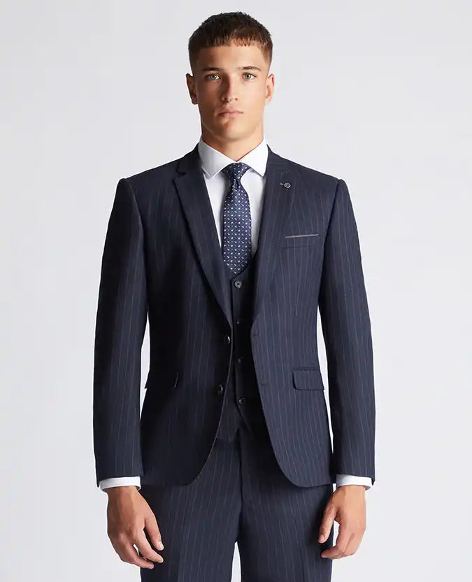 Remus Uomo Mens Palucci 3 Piece Suit 32251/78 Navy Pinstripe Northern