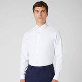 Remus Uomo Tapered Fit Cotton Stretch Shirt White - Shirts &