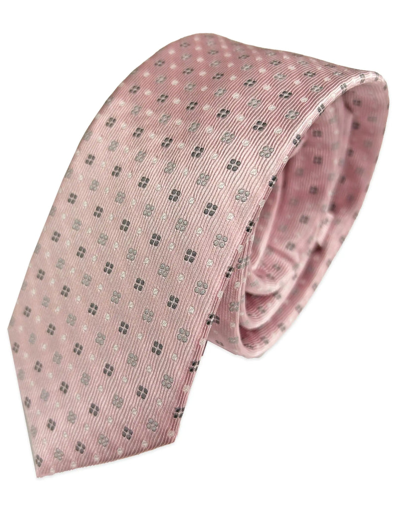 Remus Uomo Mens Tie & Pocket Square Set TP4856-62 Pink Northern