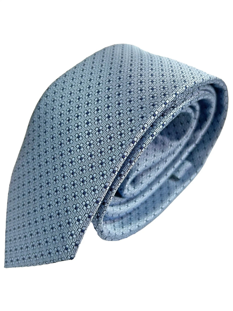 Remus Uomo Mens Tie & Pocket Square Set TP4860-24 Blue Northern