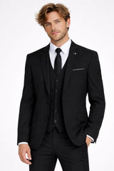 Remus Uomo Palucci Black Suit Tapered Fit Mix & Match 11770 Northern