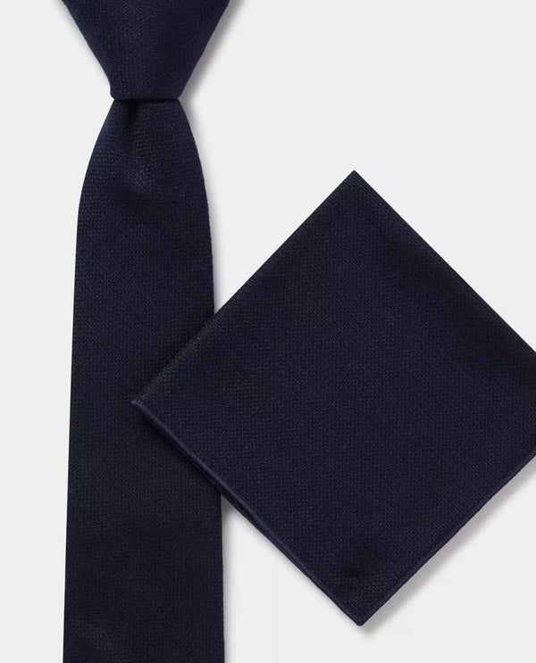 Remus Uomo Silk Tie & Pocket Square Set Navy Northern Ireland Belfast