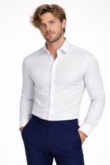 Remus Uomo Slim Fit Cotton Stretch Dress Shirt White Northern Ireland