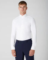 Remus Uomo Slim Fit Cotton Stretch Shirt White