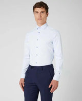 Remus Uomo Slim Fit Cotton Stretch Shirt Sky Blue Ballynahinch