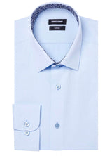 Remus Uomo Tapered Fit Long Sleeve Formal Shirt Light Blue Northern