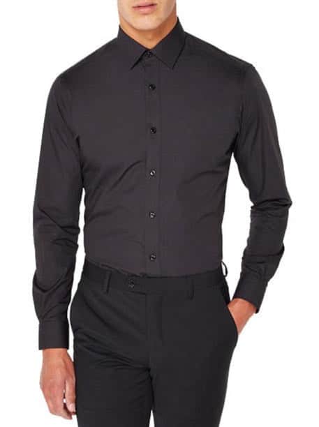 Remus Uomo Tapered Fit Shirt Seville Black