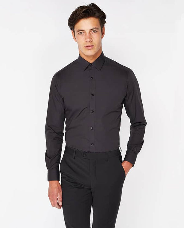 Remus Uomo Tapered Fit Shirt Seville Black