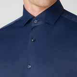 Remus Uomo Tapered Fit Stretch Formal Shirt Navy Northern Ireland