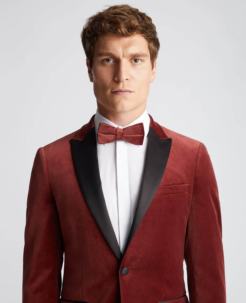 Remus Uomo Velvet Bow Tie Red Northern Ireland Belfast