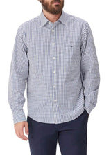 RM Williams Augusta Classic Poplin Shirt White/Blue Northern Ireland