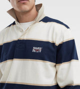 RM Williams Balmain Stripe Rugby Top Ecru/Navy Northern Ireland