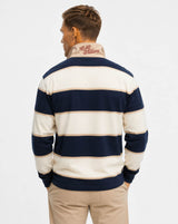 RM Williams Balmain Stripe Rugby Top Ecru/Navy Northern Ireland