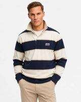 RM Williams Balmain Stripe Rugby Top Ecru/Navy Northern Ireland