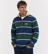 RM Williams Balmain Stripe Rugby Top Pine/Blue Northern Ireland