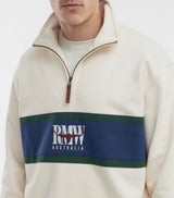 RM Williams Classic RMW Quarter Zip Sweatshirt Ecru Northern Ireland