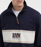 RM Williams Classic RMW Quarter Zip Sweatshirt Navy Northern Ireland