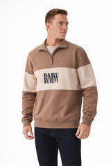 RM Williams Heritage 1/4 Zip Sweatshirt Mud Northern Ireland Belfast