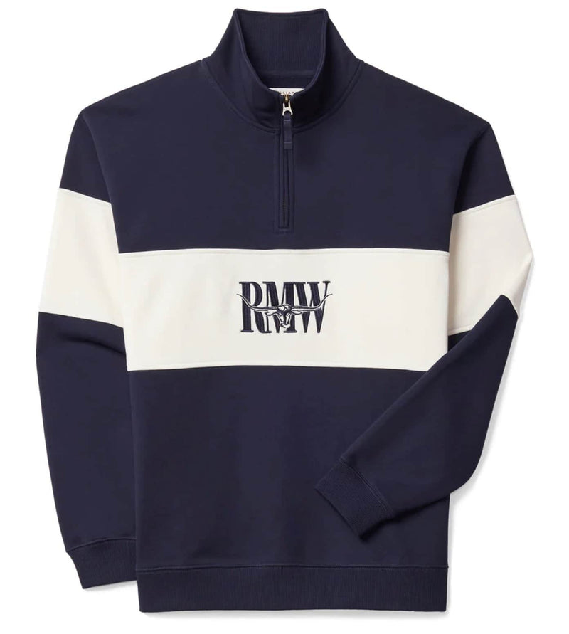 RM Williams Heritage 1/4 Zip Sweatshirt Navy Northern Ireland Belfast