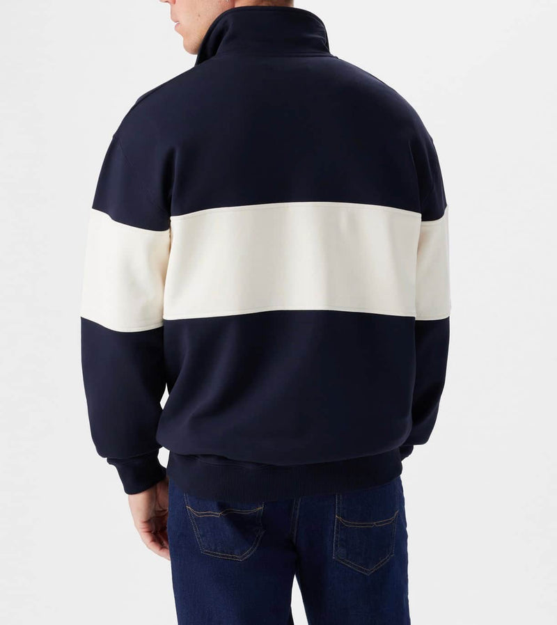 RM Williams Heritage 1/4 Zip Sweatshirt Navy Northern Ireland Belfast