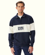 RM Williams Heritage 1/4 Zip Sweatshirt Navy Northern Ireland Belfast
