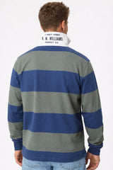 RM Williams Jones Stripe Rugby Top Ensign Blue Northern Ireland