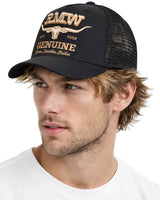 RM Williams Longhorn Trucker Cap Washed Black Northern Ireland Belfast