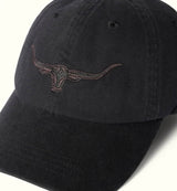 RM Williams Longhorn Twill Baseball Cap Black Northern Ireland Belfast