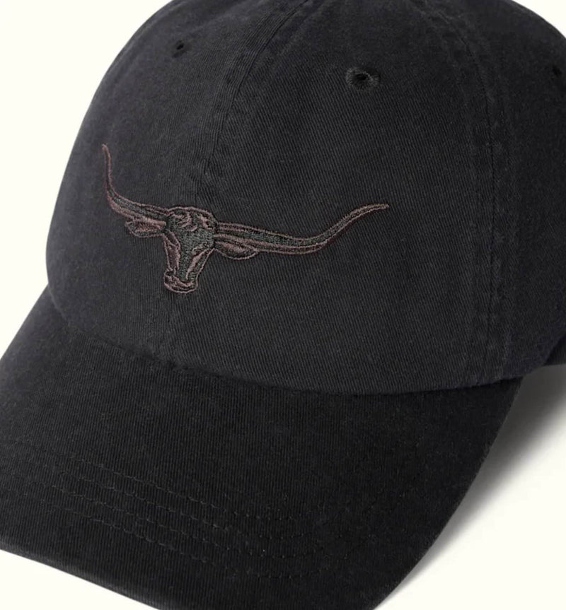 RM Williams Longhorn Twill Baseball Cap Black Northern Ireland Belfast