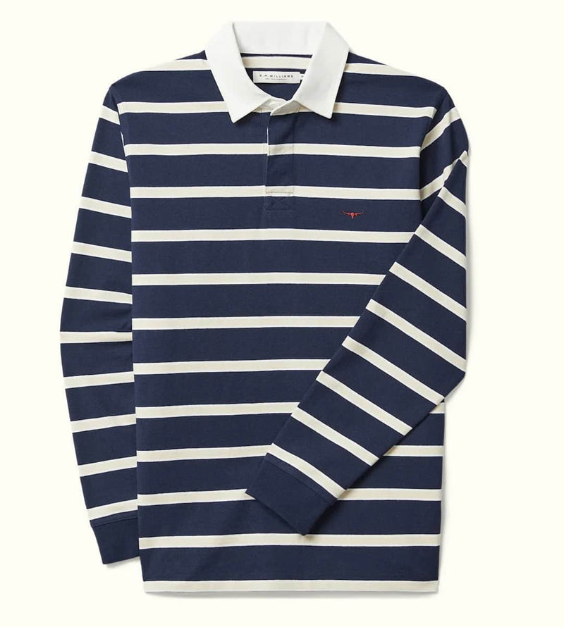 RM Williams Mens Brunswick Rugby Top Navy/Sand Northern Ireland