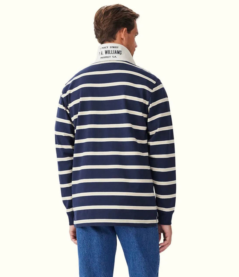 RM Williams Mens Brunswick Rugby Top Navy/Sand Northern Ireland