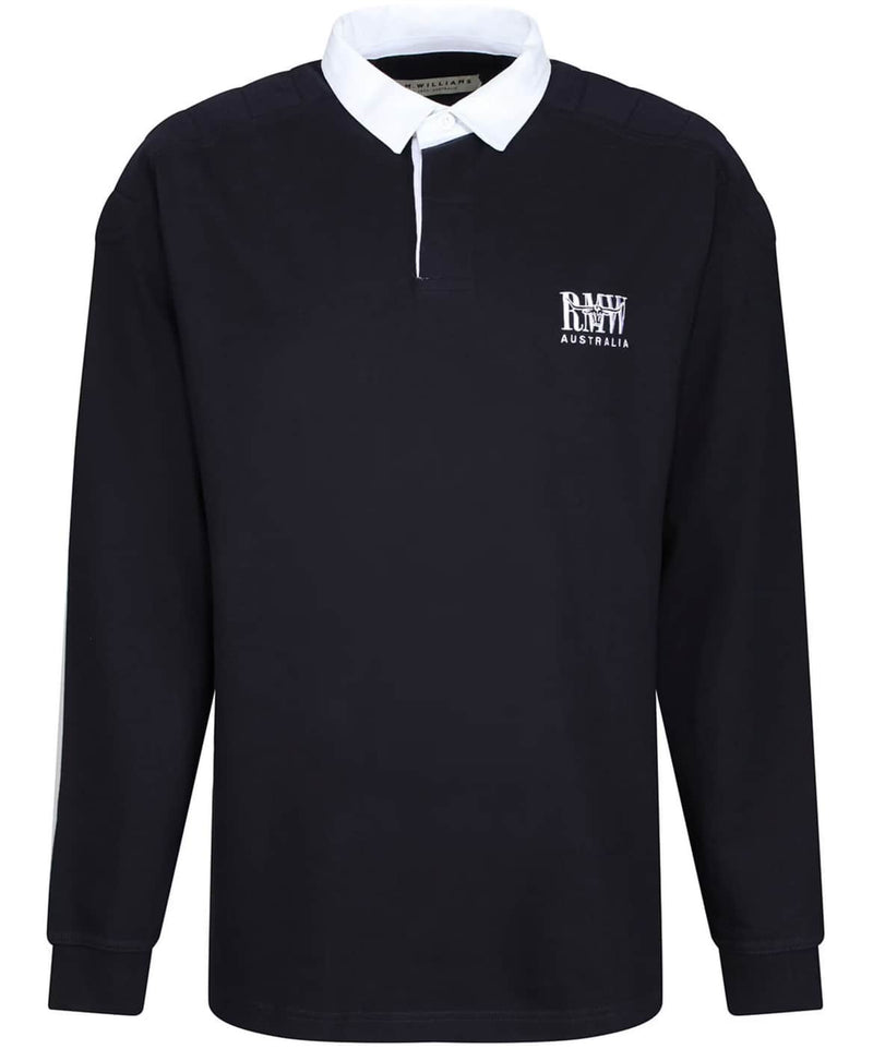 RM Williams Mens Classic RMW Rugby Shirt Navy Northern Ireland Belfast