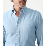 RM Williams Mens Collins Button Down Shirt Light Blue Northern