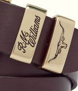 RM Williams Mens Drover Belt Chestnut / Gold Northern Ireland Belfast