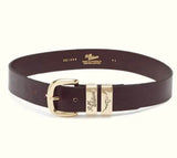 RM Williams Mens Drover Belt Chestnut / Gold Northern Ireland Belfast