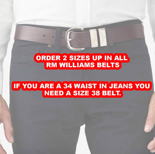 RM Williams Mens Drover Belt Dark Tan Northern Ireland Belfast