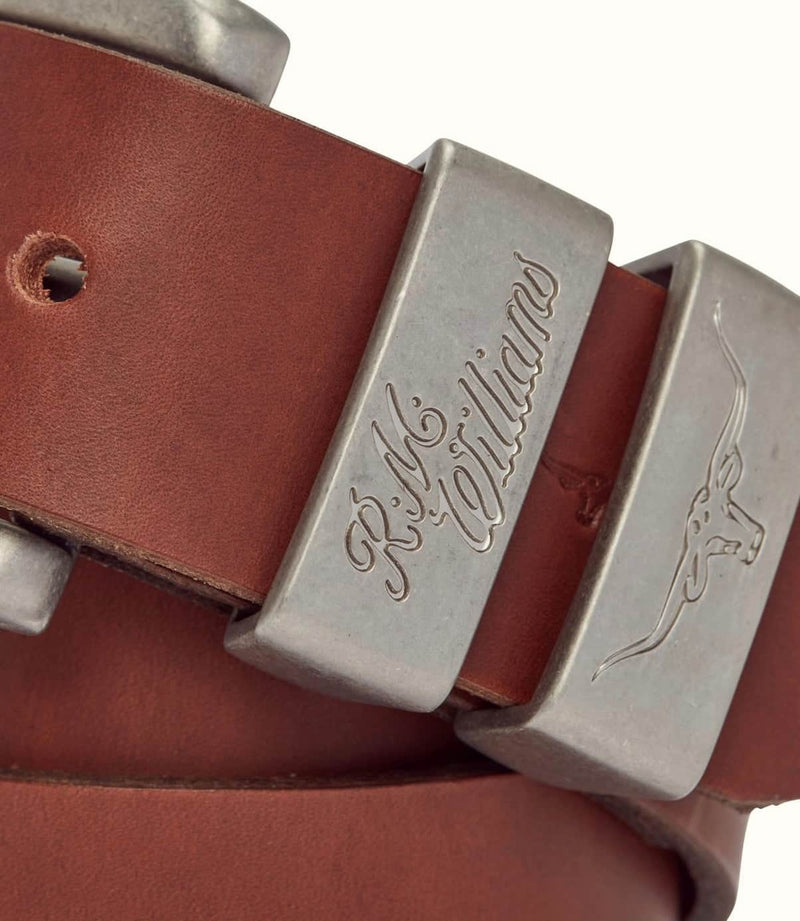 RM Williams Mens Drover Belt Dark Tan Northern Ireland Belfast