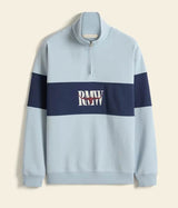 RM Williams Mens Heritage Panel Quarter Zip Sweatshirt Sky Blue