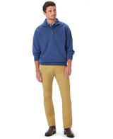 RM Williams Mens Mulyungarie Half Zip Sweatshirt Blue Marl Northern