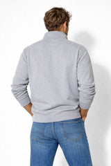RM Williams Mens Mulyungarie Half Zip Sweatshirt Grey Marle Northern