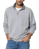 RM Williams Mens Mulyungarie Half Zip Sweatshirt Grey Marle Northern