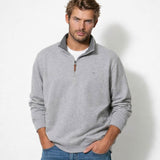 RM Williams Mens Mulyungarie Half Zip Sweatshirt Grey Marle Northern
