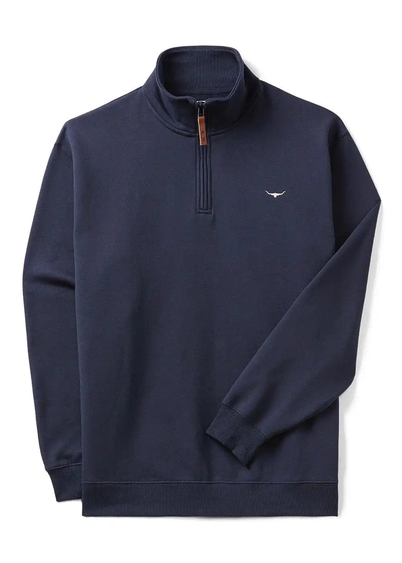 RM Williams Mens Mulyungarie Half Zip Sweatshirt Navy Northern