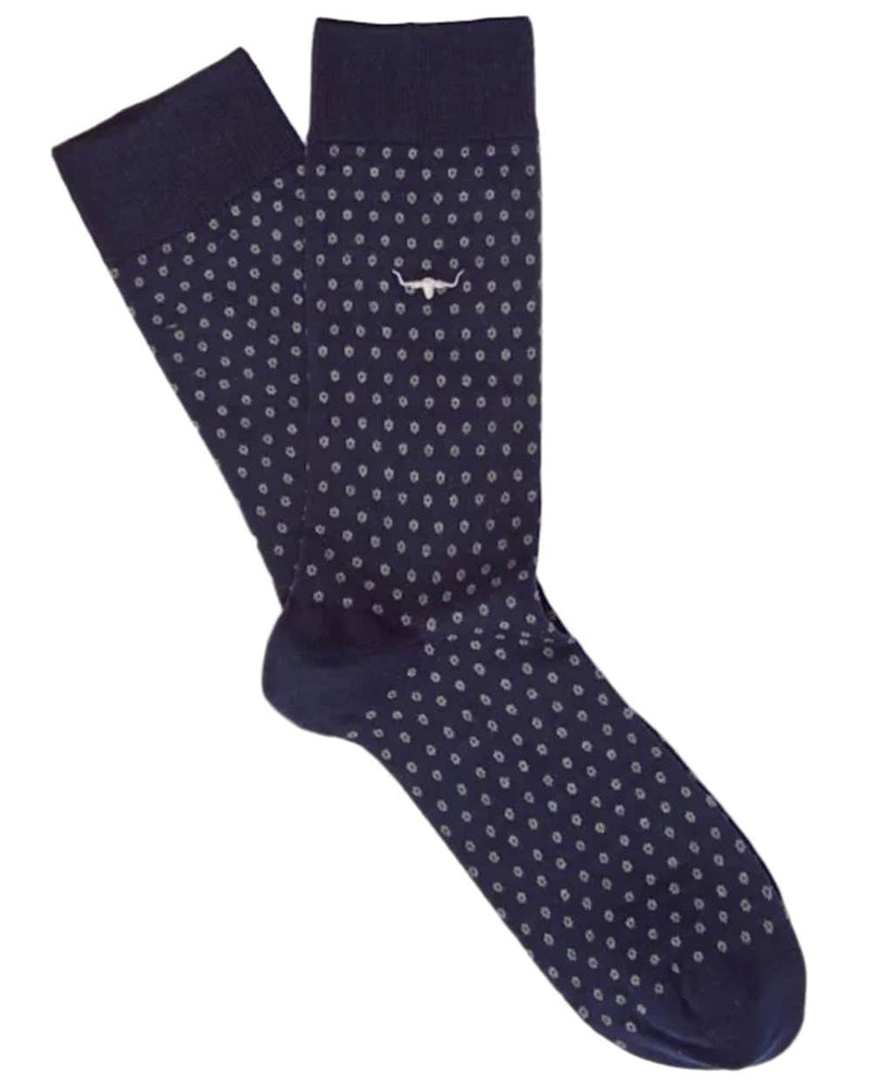 RM Williams Mens Nelson Socks Navy/Grey Northern Ireland Belfast
