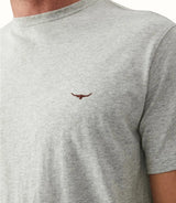 RM Williams Mens Parson T-Shirt Grey Marl/Chestnut Northern Ireland