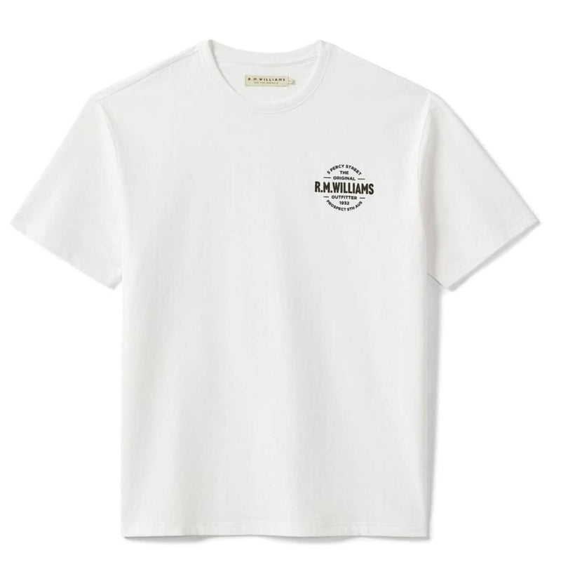 RM Williams Mens Prospect Tee T-Shirt White Northern Ireland Belfast