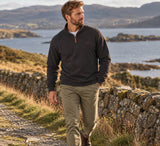 RM Williams Mulyungarie Half Zip Sweatshirt Charcoal Northern Ireland